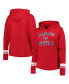 ფოტო #2 პროდუქტის Women's Red Washington Capitals Colorblock Plus Size Pullover Hoodie Jacket