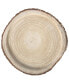 Wood Tree Bark Indented Display Tray Serving Plate Platter Charger