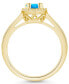 Фото #3 товара Blue Topaz (1 ct. t.w.) and Diamond (1/5 ct. t.w.) Halo Ring in 14K Yellow Gold