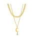 ფოტო #1 პროდუქტის Rhinestone Double Layered Moon Necklace Set