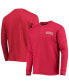 Фото #1 товара Men's Scarlet San Francisco 49ers Logo Maverick Thermal Henley Long Sleeve T-shirt