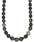 ფოტო #1 პროდუქტის Sterling Silver Necklace, Multi Colored Cultured Tahitian Pearl (9-11mm) Baroque Strand Necklace