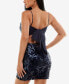 ფოტო #2 პროდუქტის Juniors' Sequined Bow-Back Dress