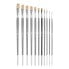 MILAN Polybag 6 Premium Synthetic CatS Tongue Paintbrushes With Long Handle Series 642 Nº 8