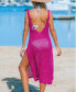 Фото #3 товара Women's Hot Pink Sleeveless Crochet Cover-Up Dress