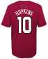 ფოტო #2 პროდუქტის Big Boys Deandre Hopkins Cardinal Arizona Cardinals Mainliner Player Name and Number T-shirt