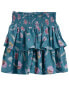 Kid Floral Print Tiered Skort 4