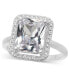 Silver-Tone Pavé & Cushion-Cut Cubic Zirconia Ring, Created for Macy's