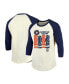 Фото #4 товара Men's Threads Cream, Navy Houston Astros 2022 American League Champions Yearbook Tri-Blend 3/4 Raglan Sleeve T-shirt
