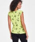 ფოტო #2 პროდუქტის Women's Printed Zip-Shoulder Blouse, Created for Macy's