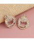 Women's Gold Twisted Metallic Drop Earrings