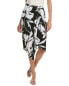 Фото #1 товара Michael Kors Collection Floral Draped Silk Skirt Women's