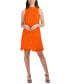 ფოტო #1 პროდუქტის Women's Eyelet Mock-Neck Shift Dress