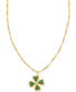 Фото #1 товара Kendra Scott 14k Gold-Plated Color Pavé Clover 19" Adjustable Pendant Necklace