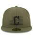 Фото #5 товара Men's Green Cleveland Guardians 2023 Armed Forces Day On-Field 59FIFTY Fitted Hat