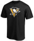 Фото #2 товара Men's Black Pittsburgh Penguins Team Primary Logo T-shirt