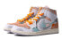 Фото #5 товара 【定制球鞋】 Jordan Air Jordan 1 Mid SE Craft 达芬奇定制 特殊鞋盒 诞愿 涂鸦 解构 简约 中帮 复古篮球鞋 GS 蓝灰橙 / Кроссовки Jordan Air Jordan DQ3726-100