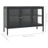 Sideboard ADELA Stahl und Glas Grau