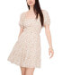 ფოტო #1 პროდუქტის Women's Short Sleeve Square Neck Tie Back Dress