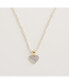 ფოტო #1 პროდუქტის Seed Pearl Necklace With Mother Of Pearl Heart Pendant
