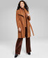 Фото #1 товара Women's Petite Belted Wrap Coat, Created for Macy's