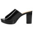 Фото #3 товара CL by Laundry Get On Platform Block Heels Womens Black Dress Sandals IGAS19R6E-