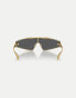 Фото #4 товара Versace ve2265 irregular sunglasses in gold with grey lens in gold