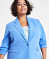 ფოტო #3 პროდუქტის Plus Size One-Button Long-Sleeve Blazer, Created for Macy's