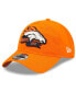 Фото #4 товара Бейсболка регулируемая New Era Denver Broncos 2022 оранжевая для мальчиков в стиле Sideline 9TWENTY