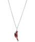 ფოტო #1 პროდუქტის Crystal Cardinal Pendant Necklace in Sterling Silver, 16" + 2" extender, Created for Macy's