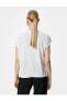 Kadın Beyaz Tişört - 4sak50174ek