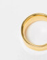 Accessorize Z collection gold plated chunky ring in gold