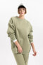 Фото #7 товара Oversize Fit Bisiklet Yaka Kalın Sweatshirt V2697az23wn