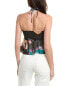 Фото #2 товара Ganni Sheer Voile Cropped Strap Top Women's