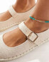 ASOS DESIGN Juliette mary jane espadrille in natural