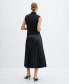 Women's Leather-Effect Pleated Skirt