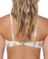 Juniors' West Side Floral-Print Bikini Top