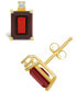 ფოტო #1 პროდუქტის Garnet (1-1/2 ct. t.w.) and Diamond Accent Stud Earrings in 14K White Gold or 14K Yellow Gold