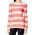 Tommy Hilfiger Women's Long Sleeve Striped Sweater Pink XL