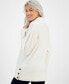 ფოტო #2 პროდუქტის Women's Shawl Collar Button-Hem Sweater, Created for Macy's