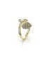 ფოტო #1 პროდუქტის Crystal Swarovski Imitation Pearl, Shell, White, Gold-Tone Idyllia Open Ring