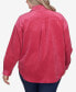 Фото #2 товара Куртка Ruby Rd. плюс размер с пуговицами из пинкорда