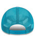 Фото #2 товара Men's White/Aqua Miami Dolphins Court Sport Foam Front A-Frame 9FORTY Adjustable Trucker Hat