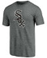 Фото #3 товара Men's Heathered Charcoal Chicago White Sox Weathered Official Logo Tri-Blend T-shirt