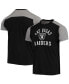 Фото #1 товара Men's Black, Gray Las Vegas Raiders Field Goal Slub T-shirt