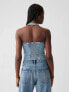 Фото #2 товара Pinstripe Denim Halter Vest