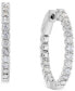 ფოტო #1 პროდუქტის Diamond Inside Out Hoop Earrings (1-1/2 ct. t.w.) in 14k White Gold