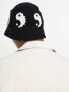 Фото #4 товара ASOS DESIGN knitted bucket hat in black and white with ying yang