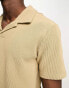 Фото #8 товара Only & Sons co-ord oversized revere ribbed polo in beige