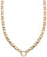 Фото #1 товара Macy's diamond Circle Stampato 18" Collar Necklace (1/6 ct. t.w.) in 14k Gold-Plated Sterling Silver